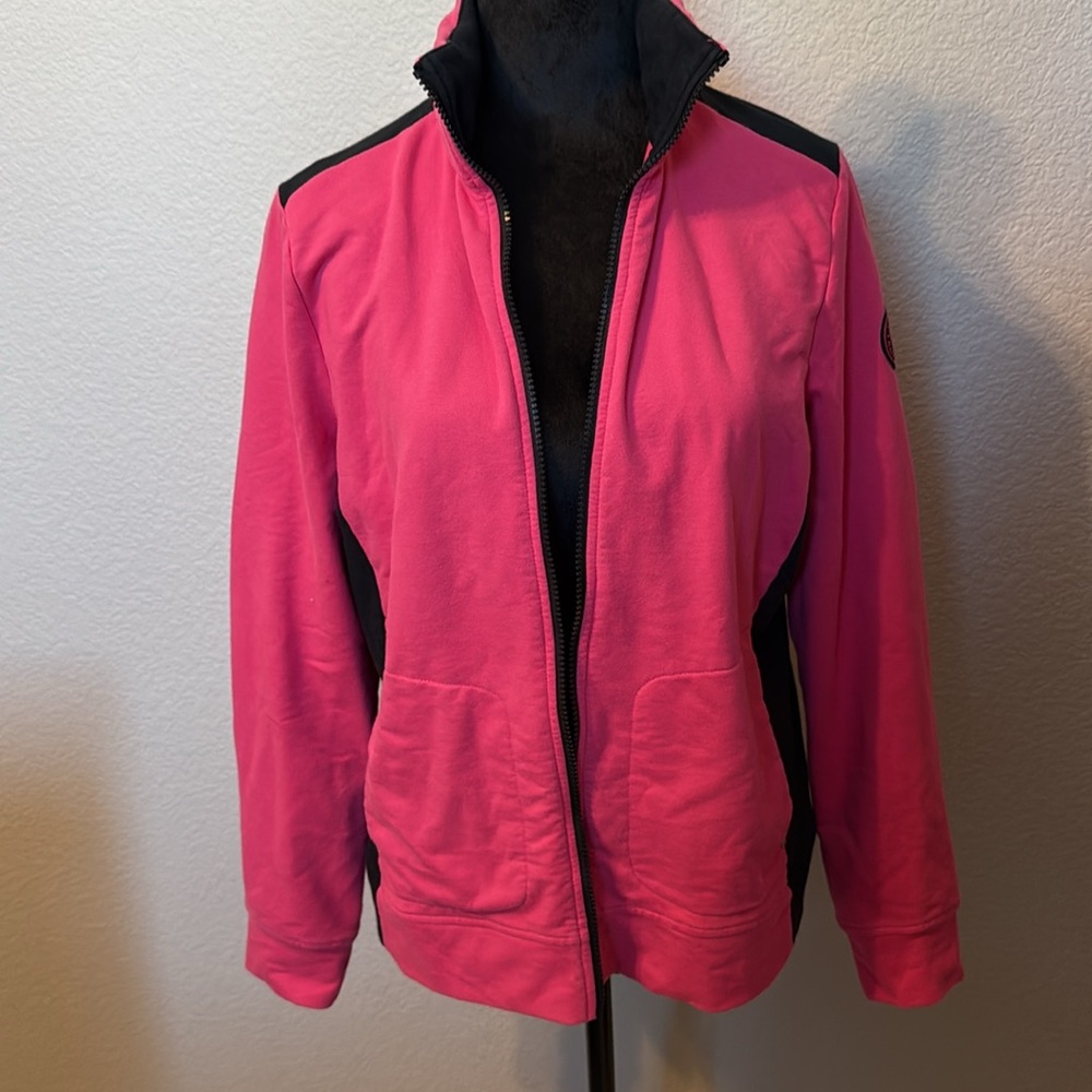 Women, Ralph Lauren jacket.  Hot pink and black, size Large
